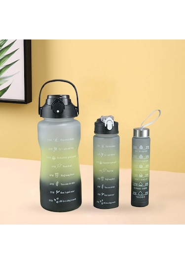 Suntek Magideal 3 Adet Spor Su Şişesi Yeniden Kullanılabilir Stil-d