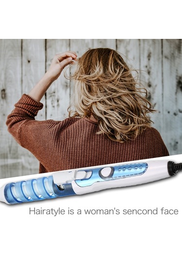 Sones Profesyonel Salon Saç Kıvırıcı Sihirli Spiral Kıvırma Makinesi Seramik Elektrikli Saç Kıvırma Çubuğu Mor