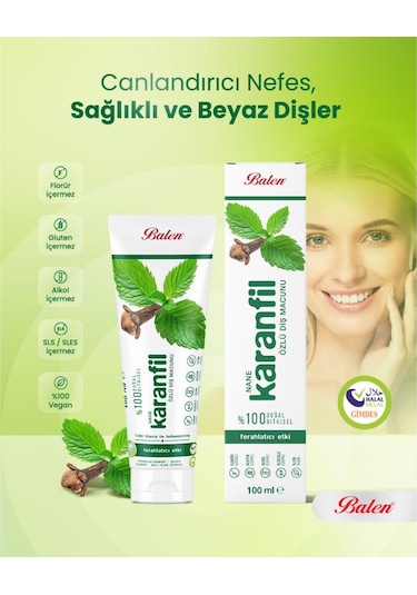 Doğal Nane & Karanfil Özlü Diş Macunu 100 Ml