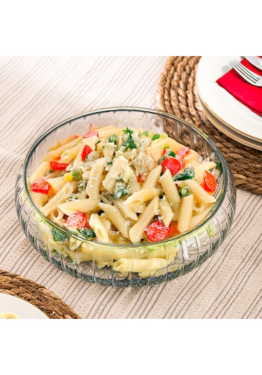 Porsima Ryg7045 El Yapımı Büyük Boy Cam Salata Kasesi Şeffaf