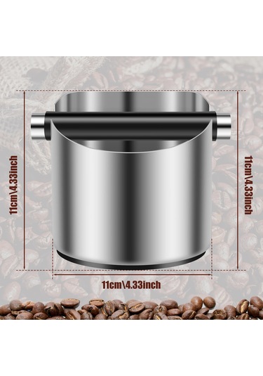 Kahve Knock Box Paslanmaz Çelik Espresso Knock Box Kaymaz Kahve