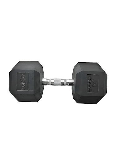 Rebuwo 27.5 KG 1 Adet Hex Dambıl Kauçuk Altıgen Dambıl Hex Dumbbell