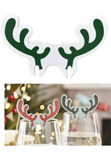 Reedark 10 Adet Şık Noel Bardak Kartı - Kişiselleştirilebilir Parti Dekorasyonu, Kağıt Malzeme, Çeşitli Tasarımlar