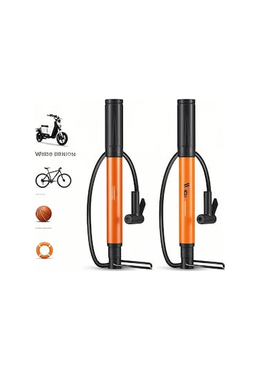 Ranyeek West Bıkıng Taşınabilir Bisiklet Pompası, 90psı Yüksek Basınç, Alüminyum Gövde, Bisiklet Ve Toplar İçin Siyah