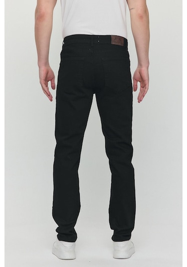 Polo State Regular Fit Likralı Erkek Denim Kot Pantolon Siyah Siyah