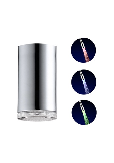 Led Musluk Havalandırıcı 3 Renkli Işık Değişimi Musluk Sprey Başlığı Mutfak Musluğu Su Tasarrufu Nozulu Sprey Banyo Havzası Uzatma Uzatma Çok Renkli