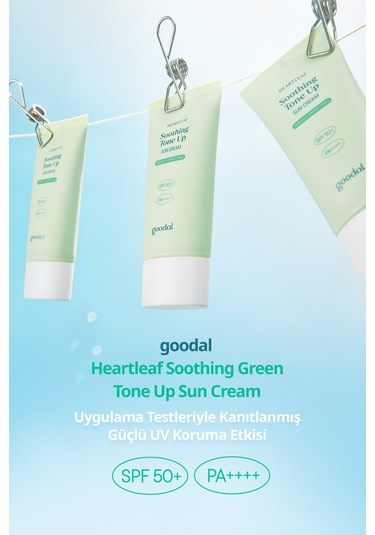 Kızarıklık Karşıtı Güneş Kremi Goodal Heartleaf Soothing Green Tone Up Sun Cream Spf50+ Pa++++