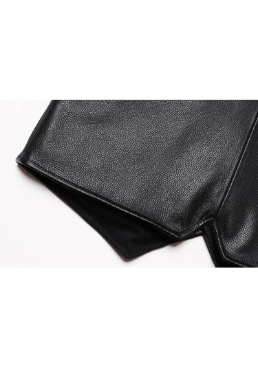 Vashion Hakiki Deri Siyah Yelek