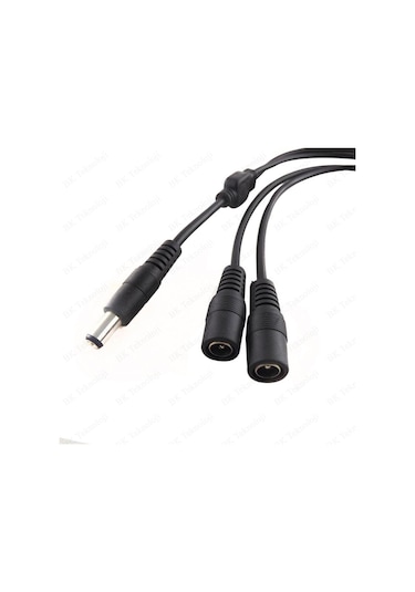 DC Güç 5.5x2.1mm 1 Erkek - 2 Dişi Çoklayıcı Kablo CCTV