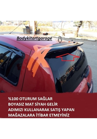 Reno Clio 2 Hb Boyasız Bagaj Spoileri-fiberglass