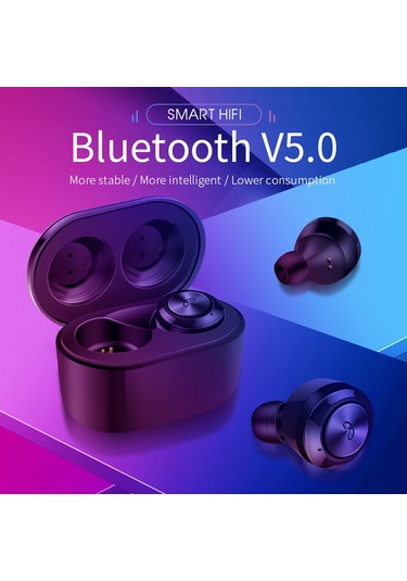 Xindoker Siyah A6 Tws Bluetooth 5.0 Kulaklık: Spor İçin Minik İç Kulaklıklı, Stereo Ses, Gürültü Azaltma Ve Şarj Kutusu Kırmızı - Siyah