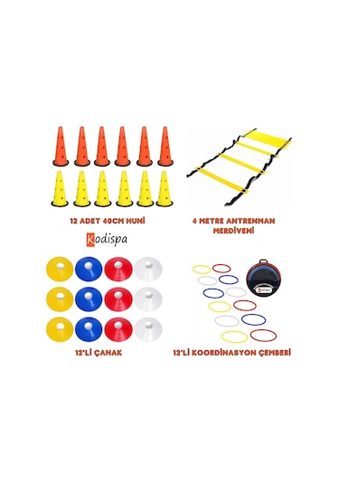 Kodispa Antrenman Seti 40'cm Hunili Çok Renkli