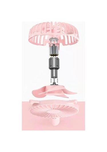 El Tipi Elektrikli Fan 3 Hızlı Değişken Hız Mini Taşınabilir -d 3969 Kırmızı