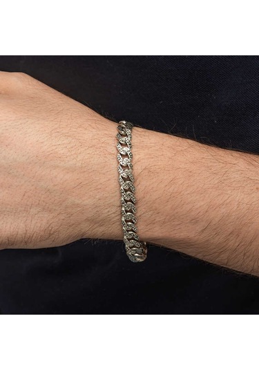 Blackcraft Gümüş Elişi Örgü Gurmet Erkek Bileklik Bc-e975cd Renkli