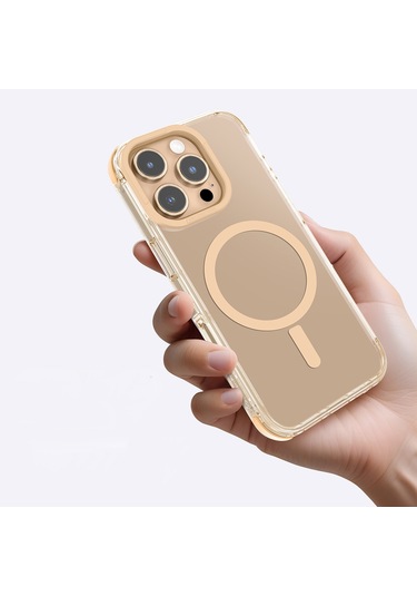 İphone 16 Pro Uyumlu Kılıf Magsafe Şarj Özellikli Amazingthing Omni Serisi Kapak Rose Gold