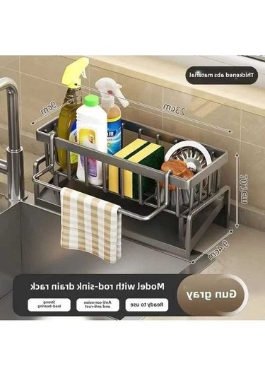 Tongxida Bosphorus Sünger Siyah Sepeti Raflar Raf Mutfak Lavabo Ev Drenaj Bez Beyaz - Pw Beyaz - Siyah Beyaz - Siyah