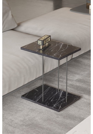 Yan Sehpa Tekerlekli Servis Sehpası Hnd Dikdörtgen Bendir Çok Renkli