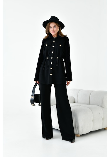 Ftz Kadın Kaşmir Takım Siyah 30960 Siyah