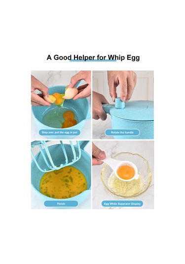 Kosona Pirinc Yıkama, Sebze Kurutma Ve Yumurta Çırpma İşlevi Birleşik Buğday Samanı Mutfak Aleti - Kuzey Avrupa Pembe Pembe