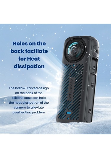 Ebitda Amagisn Panorama Kamera Kılıfı + Lens Kapağı + Bilek Kayışı, Insta360 X4 İçin, Çok Renkli Çok Renkli