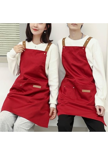 Gri Cep Ayarlanabilir Askı Tasarımlı Mutfak Önlüğü Su Geçirmez Kirlenme Önleyici Temizlik Önlüğü Pişirme Önlük Mutfak Malzemeleri