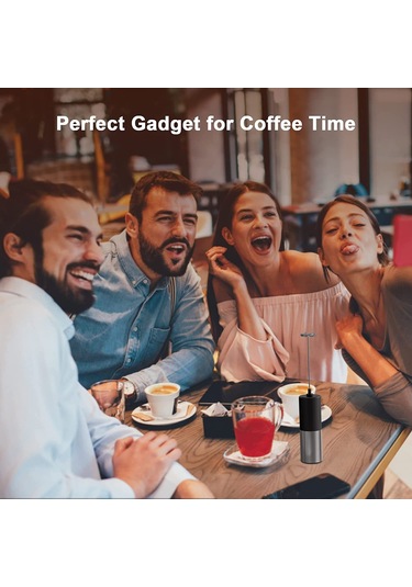 Hfambition El Tutulu Kafe Çay Köpükleyici, Hafif Taşınabilir, Çelik Kefeli, Kahve Latte Çikolata İçin Köpük Oluşturucu Gümüş - Siyah