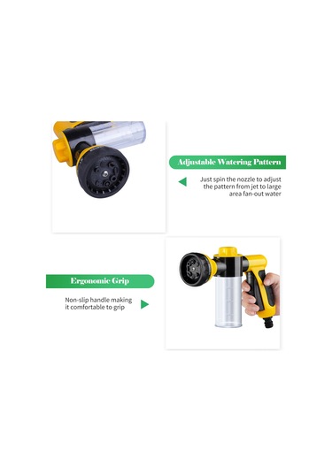 Ximistore9 8 Fonksiyonlu Sarı Köpük Spreyi: Yüksek Basınçlı Araba Yıkama, Bahçe Sulama Ve Temizlik Aleti Sarı