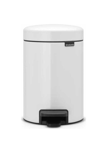 Çöp Kovası, Pedallı, Soft, 3lt - Beyaz Paslanmaz Çelik