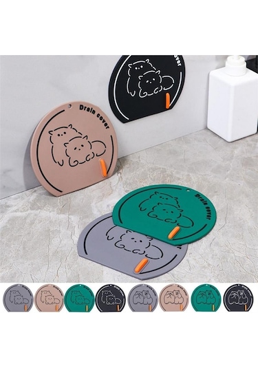 Kahverengi 5 Adet Kötü Koku Önleyici Silikon Mat Banyo Mutfak Lavabo Balkon Gider Tıpa Tıkacı Kapağı