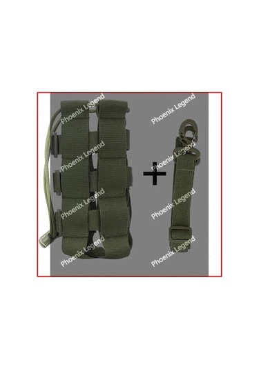 Konesam Yeşil Askeri Kettle Çantası, Dikişli Askı İle Multifonksiyonel Dış Mekan Su Sıvı Torbası, Dağcılık Aksesuarı Yeşil