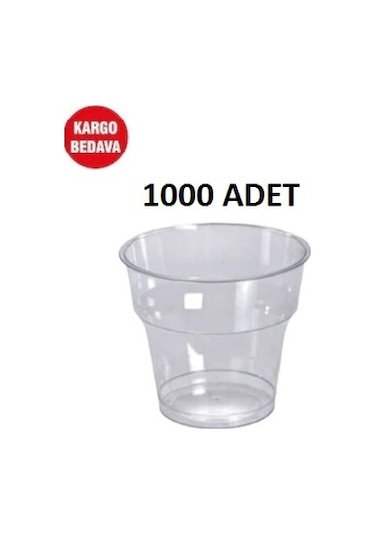 Plastik Mika Sert Kristal Bardak 180 Cc 1 Koli 1000 Adet