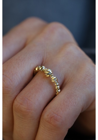 Yenigün Kuyumculuk 14 Ayar Altın Dorika Sıralı Yüzük Yzk26516