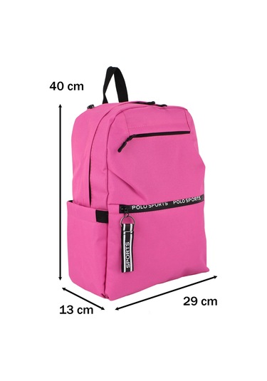 Pembe Okul Sırt Çantası Ortaokul Lise Geniş İç Hacim Su Geçirmez Kumaş Yandan Cepli Pembe