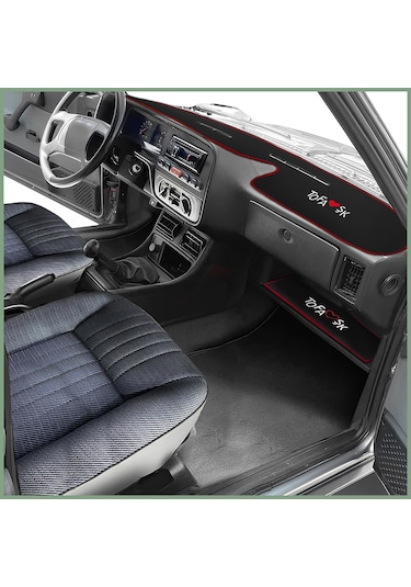 Tofaş Şahin Doğan Kartal Yüksek Torpido Siyah Koruma Halısı & Alt Sehpa Halısı Nakışlı Şık Tasarım Siyah