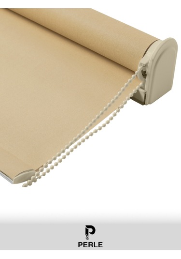 Br Perle Home Bej Rengi Düz Mekanize Stor Perde Yüksek Kalite Metropol Serisi Bej