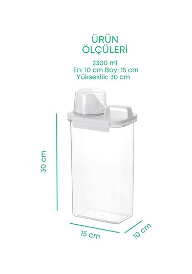 Novahub 3 Lü Sızdırmaz Kapaklı Depolama Kabı, 2300 Ml, Erzak Saklama Şeffaf