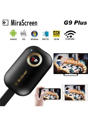 Mirascreen G9+ Dual Band 5G+2.4G Kablosuz Görüntü Aktarıcı