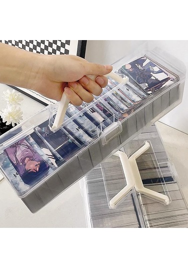 Şeffaf Idol Fotoğraf Saklama Kutusu Plastik Kpop Albümleri Fotoğraf Kartları Küçük Kart Koleksiyonu Organizatör Fotoğraf Kartı Tutucu Kutusu A