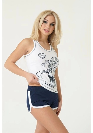 Berrak Kız Baskılı Ranbo Şortlu Takım 2187 Kırmızı