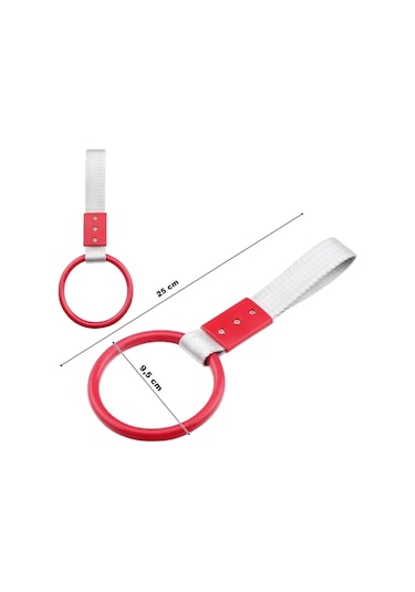 Araç İçi Tutamaç Yuvarlak El Tutamağı Askılık Fonksiyonel Tofaş Dolmuş Otobüs Ofis Ev Kırmızı 5 Adet