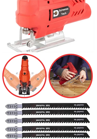 Dynamic Tech DT-DTM Pandüllü 6 Kademe Devir Ayarlı Dekupaj Testere
