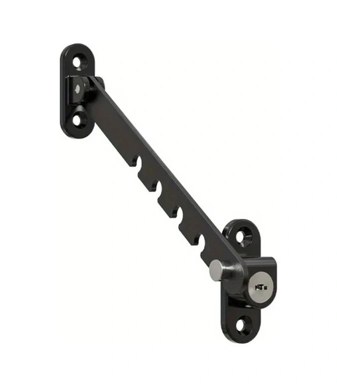 Gateesat Siyah 1 Adet Emniyet Kilidi Metal Pencere Limiti Rüzgara Dayanıklı Paslanmaz Kilit Durdurucu