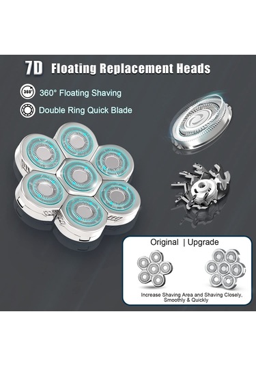 7d Elektrikli Tıraş Makinesi Yedek Başlığı Yüzen Sakal Tıraş Makinesi Bıçak Başlığı
