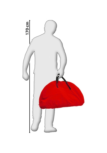 Yuvarlak Katlanır Kamp Masası, Taşıma Çantalı Kamp Masası, Piknik Masası-kırmızı-71x71x60 Siyah