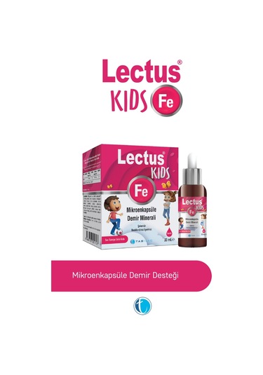 Lectus Kids Mikroenkapsüle Demir Minerali 30 ml Damla