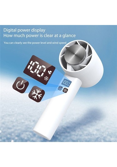 Mini El Fan Yarıiletken Soğutma 1800 Mah Taşınabilir Usb Hava Soğutma Fanı Açık Ev Için Telefon Standı Ile-a 9106 Var Ayaklı Beyaz 5 Adetten Az