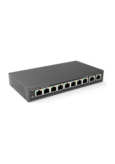 Ruijie Reyee RG-ES110D-P 8-port 10/100 Mbps 2-Port Gigabit Yönetilemeyen Switch