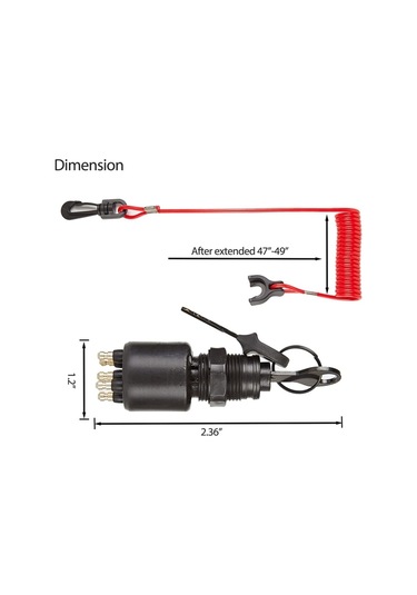 A6630 Brp Johnson Evinrude İçin Kordonlu Yan Kontrol Kontak Anahtarı Anahtarı 5005801