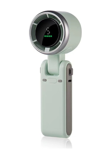Honmex 3'ü Bir Arada El Tutanlı Mini Turbin Fan: 5 Hızlı Usb Çevirilebilir Masaüstü/neck Fan, 3600mah Batarya Ve Askı Kordonu - Beyaz