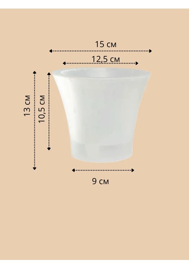 Live-in-green Orkide İçin Şeffaf Plastik Saksı Takımı 1,2l 342131428